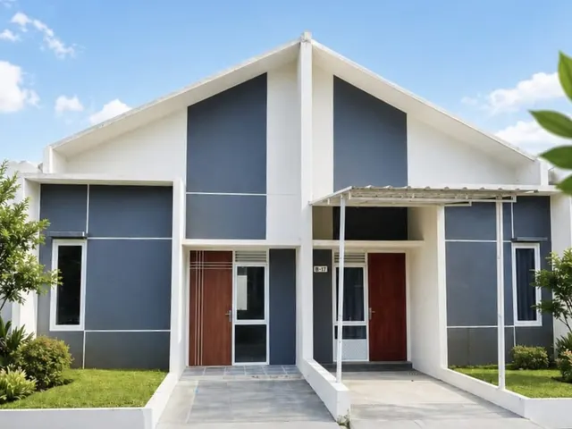 Fasad rumah Scandinavian Pesona Amaryllis Setu Bekasi